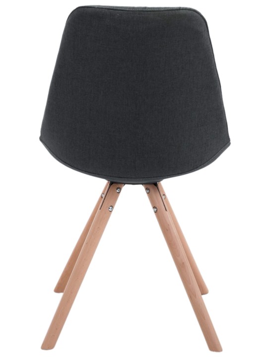 4 székből álló szett Toulouse szövet Natura kerek, sötétszürke