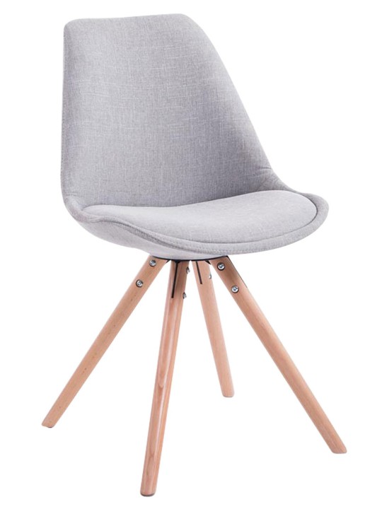 4 székből álló szett Toulouse szövet Natura kerek, szürke