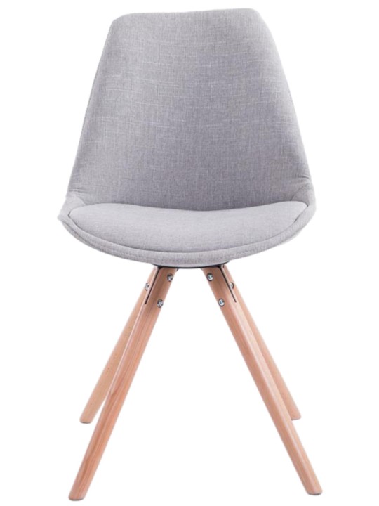 4 székből álló szett Toulouse szövet Natura kerek, szürke