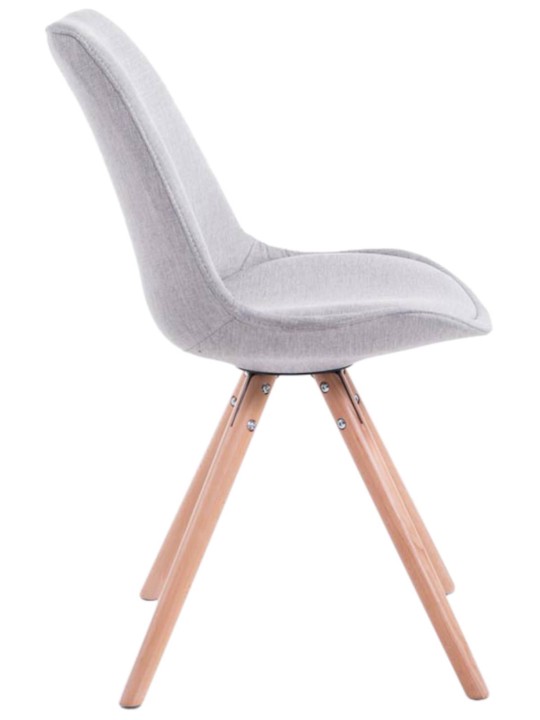 4 székből álló szett Toulouse szövet Natura kerek, szürke