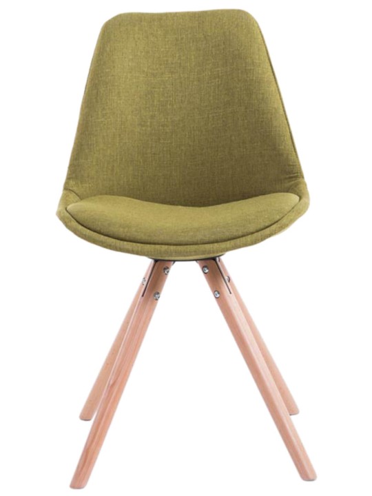 4 székből álló szett Toulouse szövet Natura kerek, zöld