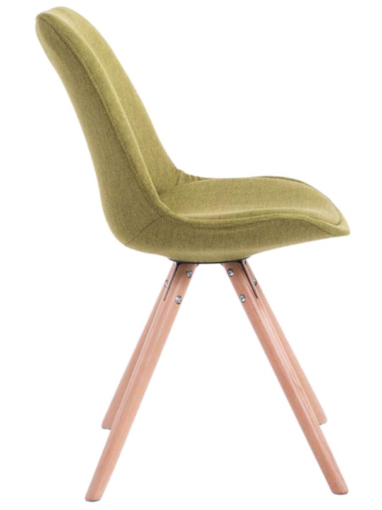 4 székből álló szett Toulouse szövet Natura kerek, zöld