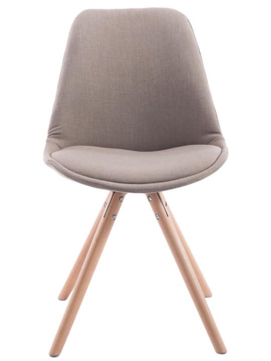 4 székből álló szett Toulouse szövet Natura kerek, taupe