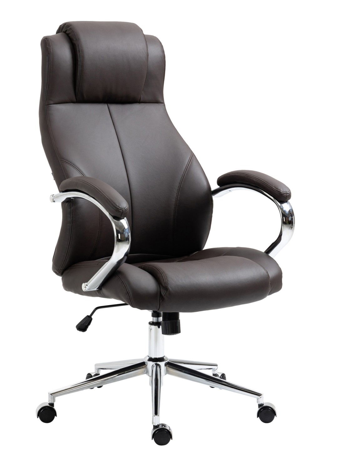 Salford irodai szék valódi bőr, barna