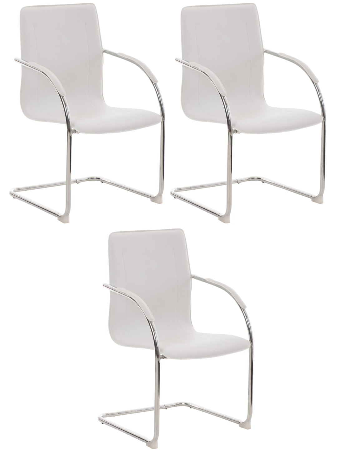 3 db Melina szék készlet, fehér