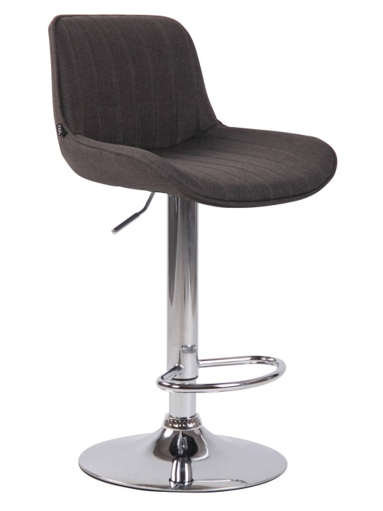 2 db bárszék szett Lentini szövet króm, sötétszürke