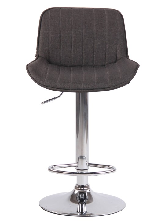 2 db bárszék szett Lentini szövet króm, sötétszürke