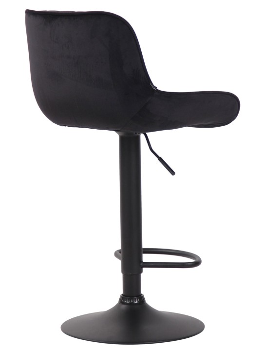 Lentini bársony bárszék szett 2 db, fekete