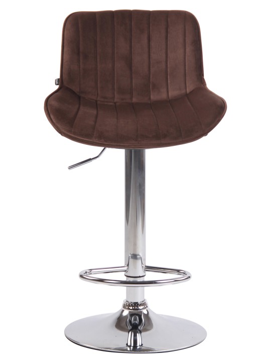 2 db bárszék Lentini bársony króm szett, barna