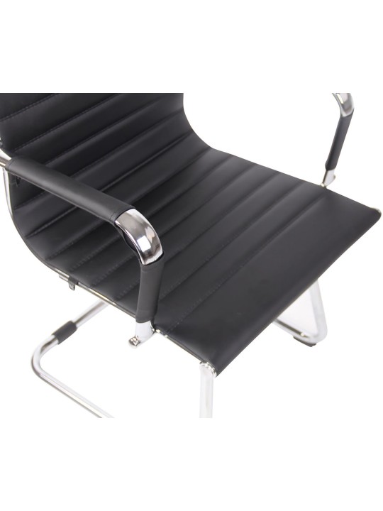 2db látogatói szék szett Balve műbőr, fekete