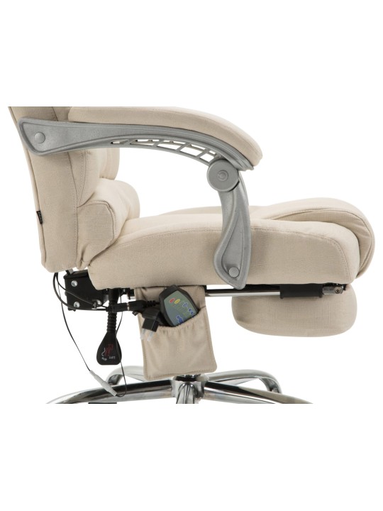 Pacific szövet irodai szék masszázs funkcióval, krém