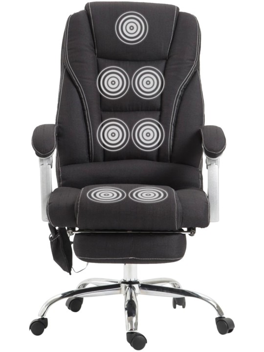 Pacific szövet irodai szék masszázs funkcióval, fekete