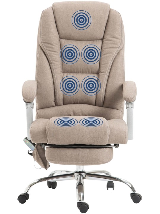 Pacific szövet irodai szék masszázs funkcióval, taupe