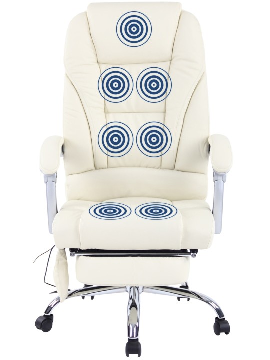 Pacific valódi bőr irodai szék masszázs funkcióval, krém