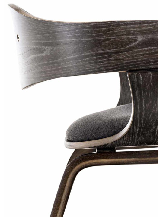 2 székből álló Kingston szövet készlet, szürke/sötétszürke