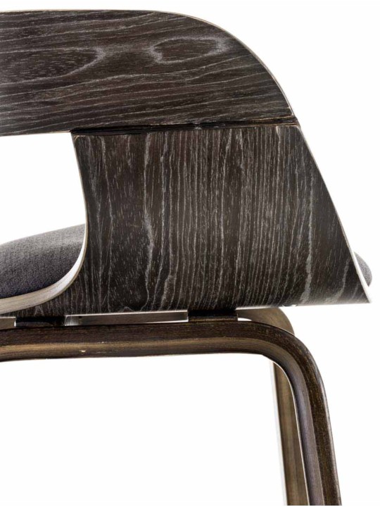 2 székből álló Kingston szövet készlet, szürke/sötétszürke