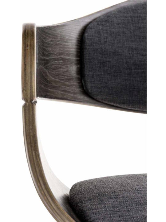 2 székből álló Kingston szövet készlet, szürke/sötétszürke