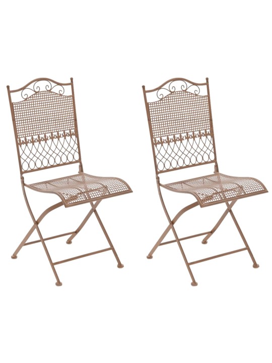 2 db-os kerti szék készlet Kiran, antik barna