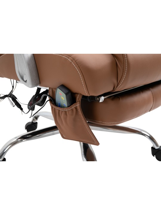 Pacific irodai szék masszázs funkcióval, világosbarna