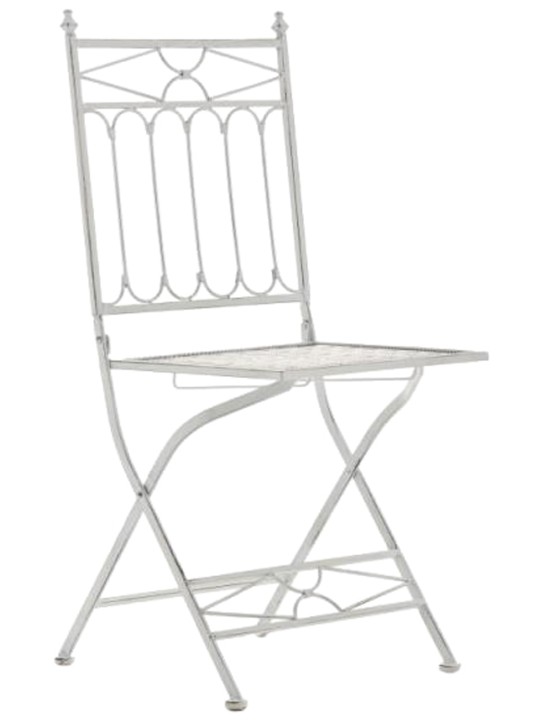 2 összecsukható szék készlet Asina, antik fehér