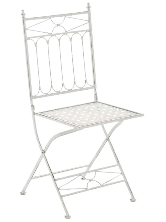 2 összecsukható szék készlet Asina, antik fehér
