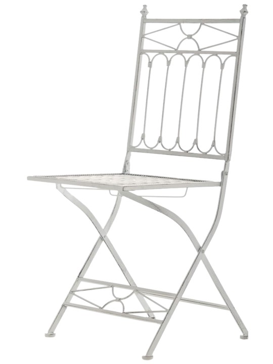 2 összecsukható szék készlet Asina, antik fehér
