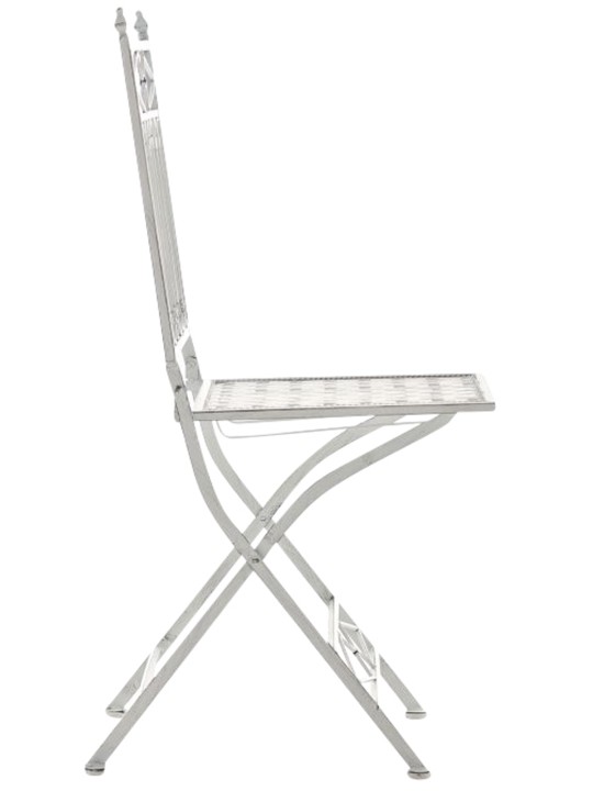 2 összecsukható szék készlet Asina, antik fehér