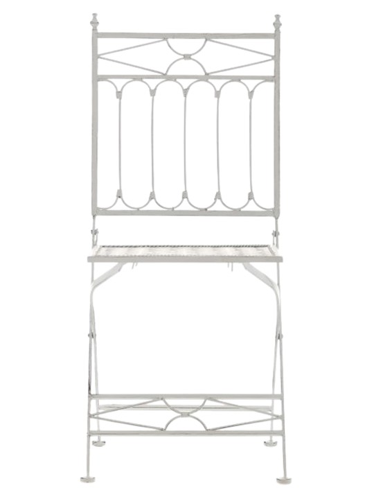 2 összecsukható szék készlet Asina, antik fehér