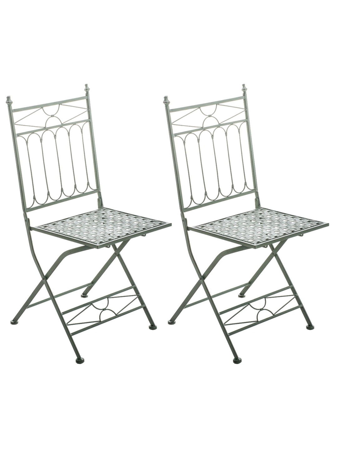 2 összecsukható szék készlet Asina, antik zöld