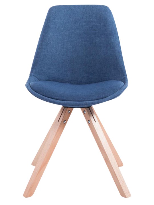 4 db-os látogatói szék szett Toulouse szövet Square Natura, kék