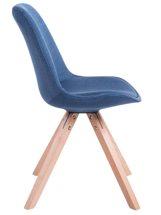 4 db-os látogatói szék szett Toulouse szövet Square Natura, kék