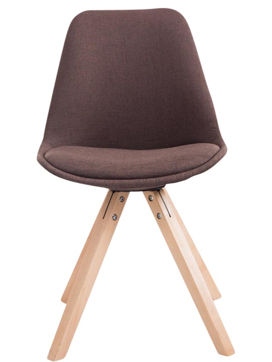 4 db-os látogatói szék szett Toulouse szövet Square Natura, barna