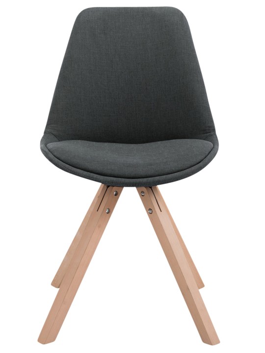 4 db-os látogatói szék szett Toulouse szövet Square Natura, sötétszürke