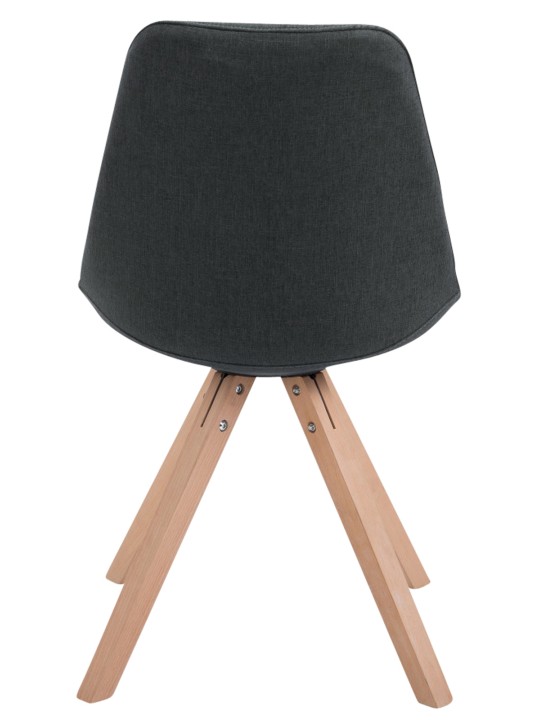 4 db-os látogatói szék szett Toulouse szövet Square Natura, sötétszürke