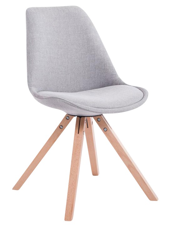 4 db-os látogatói szék szett Toulouse szövet Square Natura, szürke