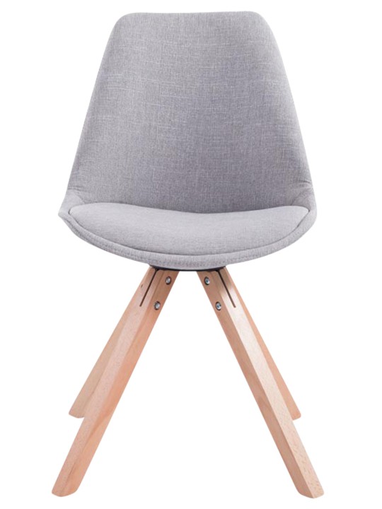 4 db-os látogatói szék szett Toulouse szövet Square Natura, szürke