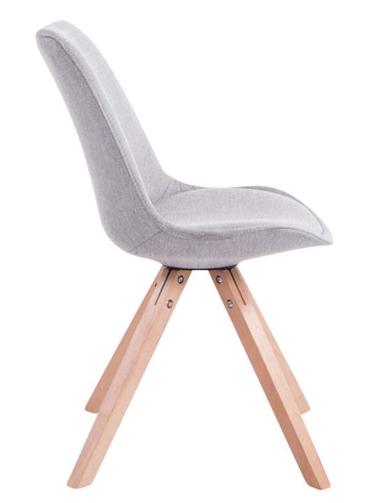 4 db-os látogatói szék szett Toulouse szövet Square Natura, szürke