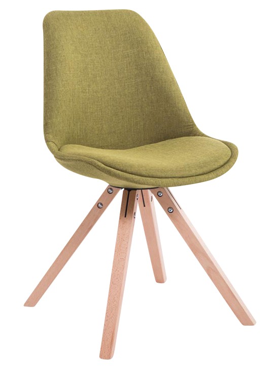 4 db-os látogatói szék szett Toulouse szövet Square Natura, zöld