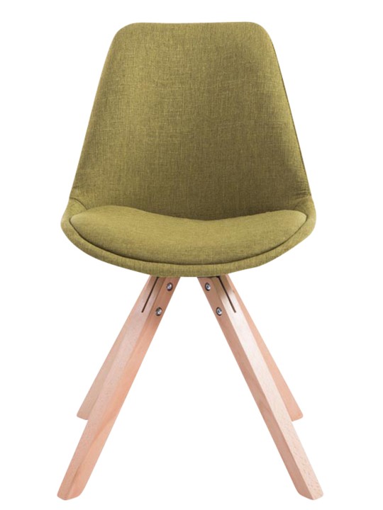 4 db-os látogatói szék szett Toulouse szövet Square Natura, zöld