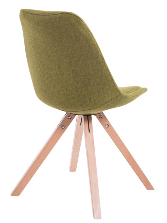 4 db-os látogatói szék szett Toulouse szövet Square Natura, zöld