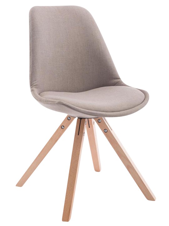 4 db-os látogatói szék szett Toulouse szövet Square Natura, taupe