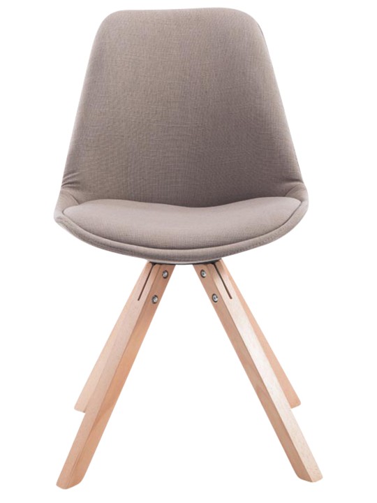 4 db-os látogatói szék szett Toulouse szövet Square Natura, taupe