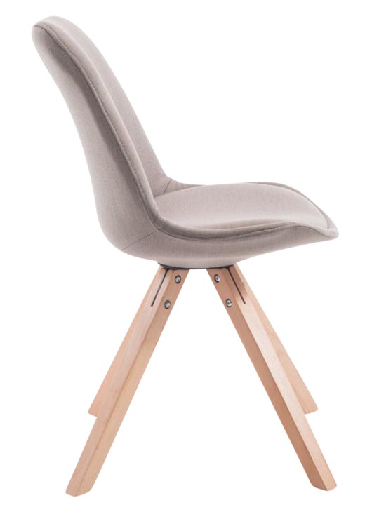 4 db-os látogatói szék szett Toulouse szövet Square Natura, taupe