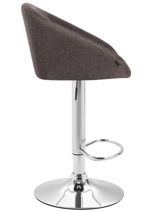 2 db bárszék szett Miami V2 szövet króm, sötétszürke