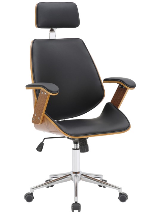 Chicago műbőr irodai szék, dió/fekete