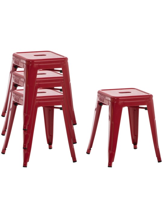 4 db Armin széklet készlet, piros