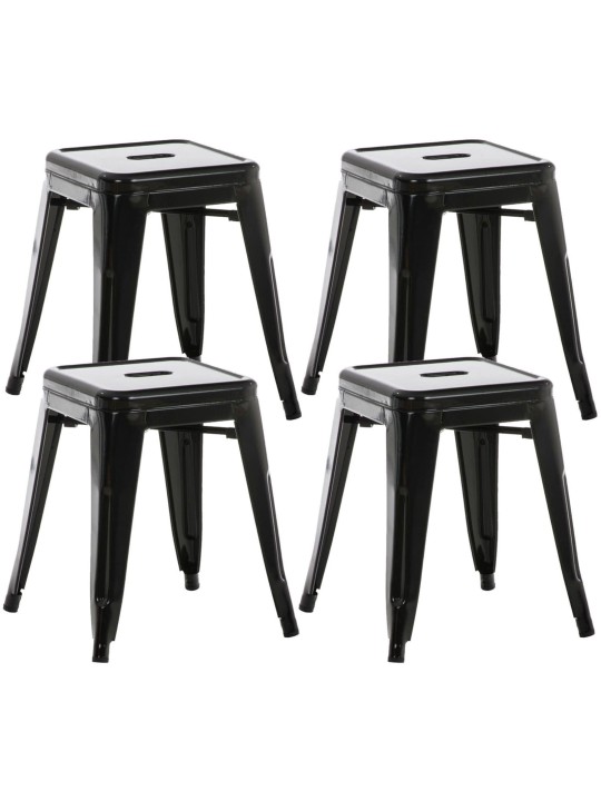 4 db Armin széklet készlet, fekete