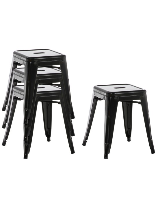 4 db Armin széklet készlet, fekete