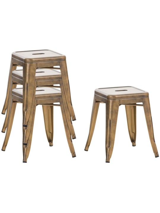 4 db Armin széklet készlet, arany 4 db Armin széklet készlet, arany