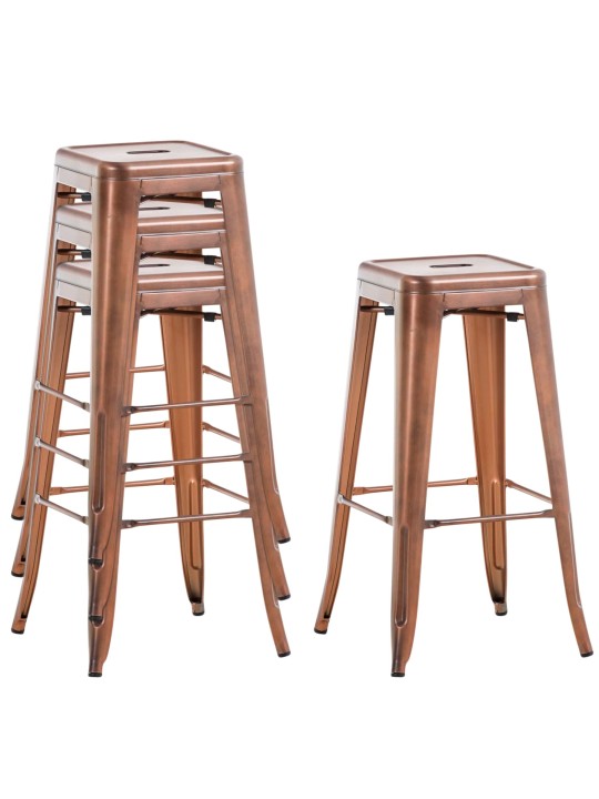 Joshua V2 2 db bárszék készlet, réz